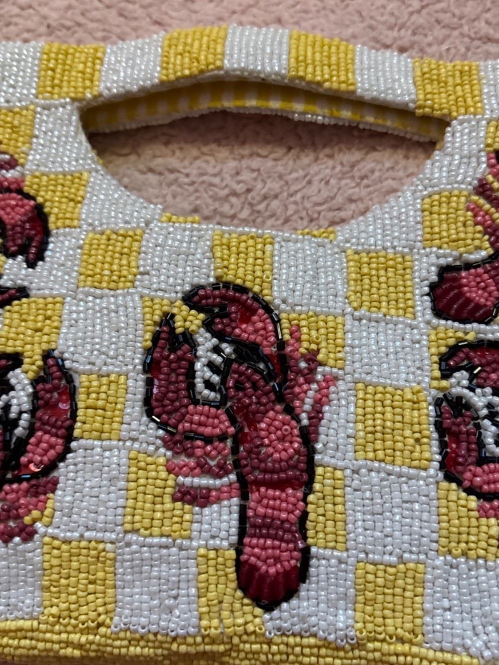 Beaded lobster hamdbag - Picture 2 of 4